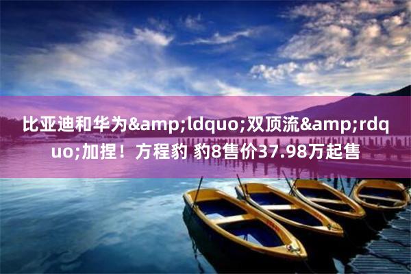 比亚迪和华为&ldquo;双顶流&rdquo;加捏！方程豹 豹8售价37.98万起售