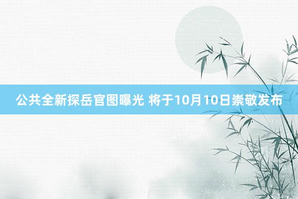 公共全新探岳官图曝光 将于10月10日崇敬发布